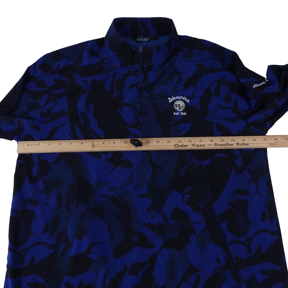 Abacoa Golf Club Scales Blue Camo Performance 1/4 Zip Pullover Men's Large - Picture 5 of 8